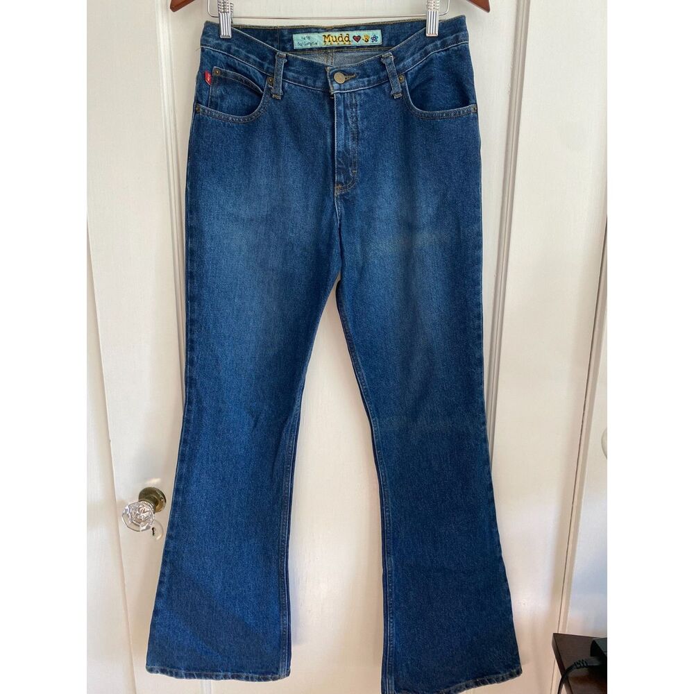 MUDD Women's Juniors Size 9 Dark Wash Mid-Rise Bootcut Jeans